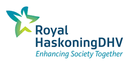 Logo van Royal Haskoning DHV, met een hyperlink naar de website
